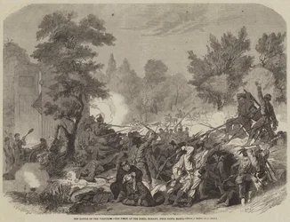 Die Schlacht von Volturno, der Kampf am Porta Romano, nahe Santa Maria